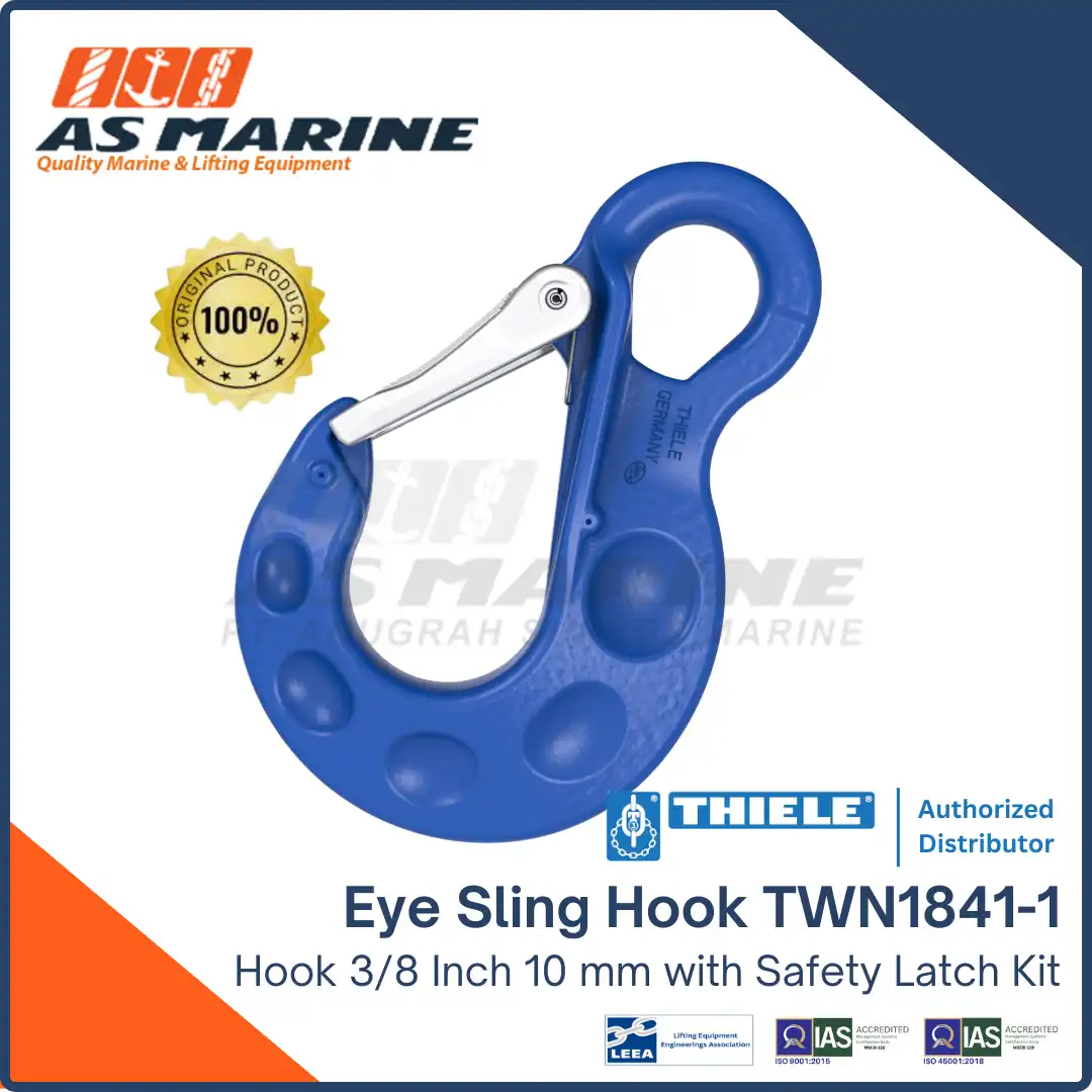 THIELE Eye Sling Hook / Kait / Gancu TWN 1841/1 10 mm 4 Ton with Safety Latch Kit